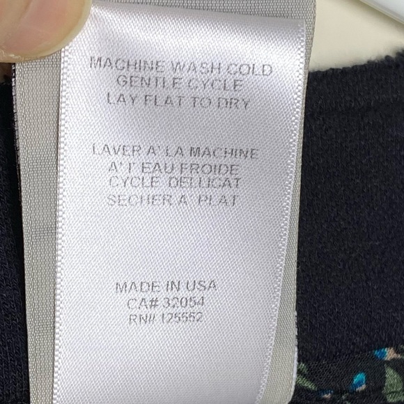 SALE Anthropology Dolan Left Coast Open Front Peplum Blazer Size M Knit Black - Picture 10 of 10